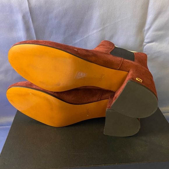 Coach Tia Ankle Slip On Suede Bootie In Wine Sz 8 FG2911 - Picture 8 of 15